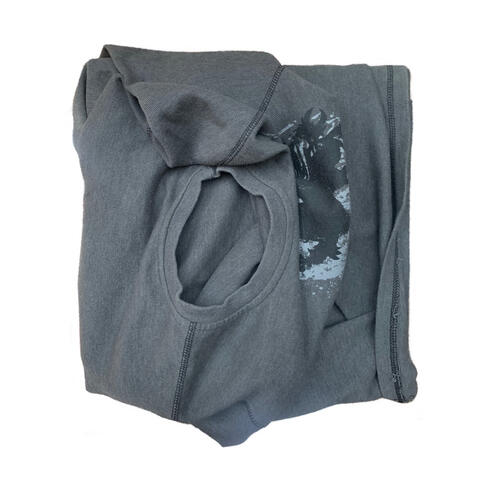 Untitled, 2024 14" x 14" secondhand shirt, thread